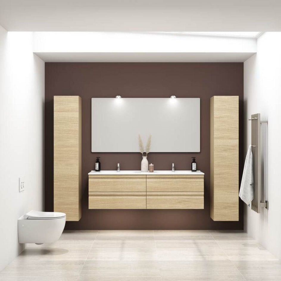 Dansani Kantate Servant B60-160xH1,8xD45cm, porselen Hvit / 160cm dobbel / Ja Dansani Baderomsservant DA-531926003