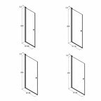 Dansani MATCH A Dusjdør Rett B70-100xH200cm