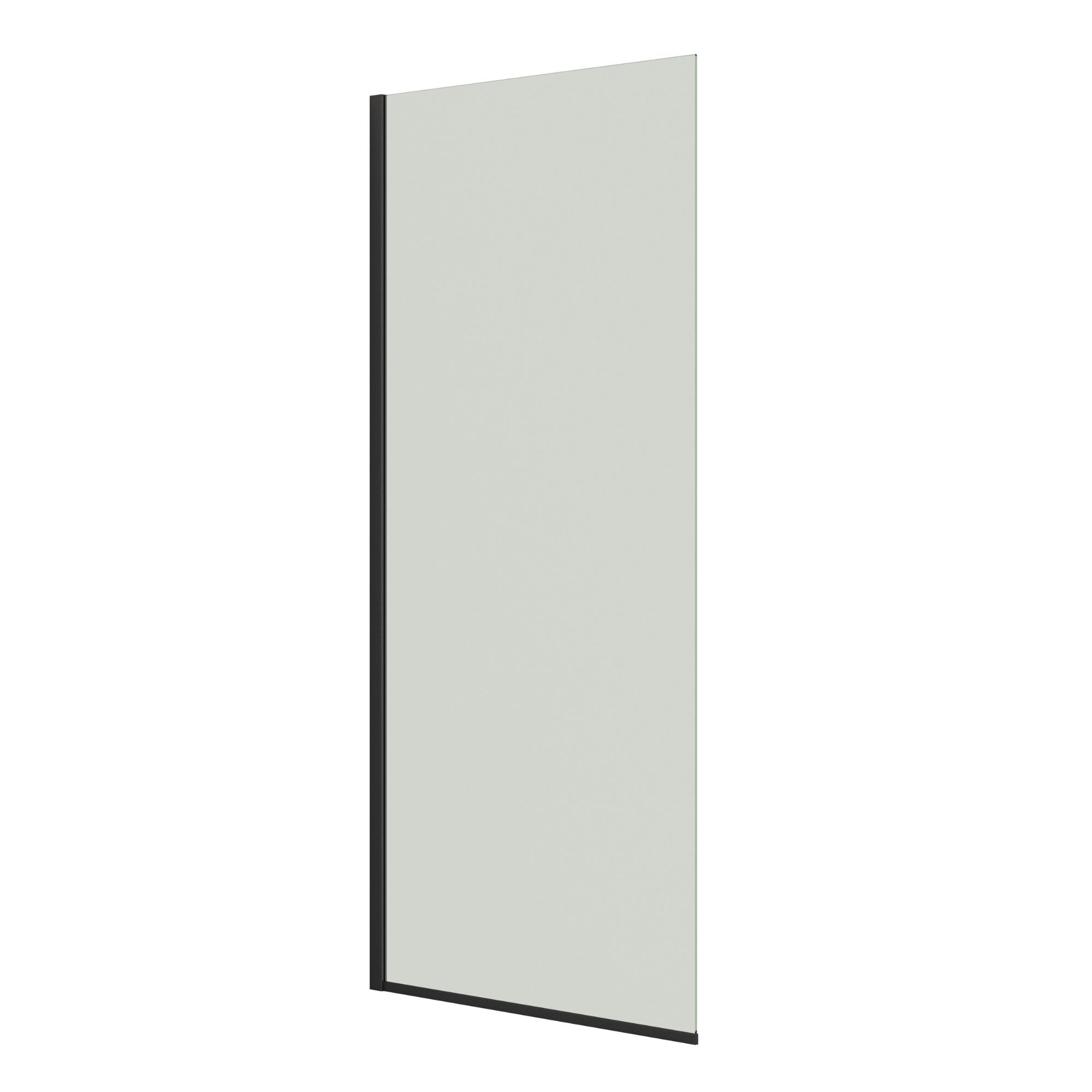 Dansani Match D Fastvegg Svart matt / 100cm / Klart glass Dansani Dusjvegg DA-D101-03