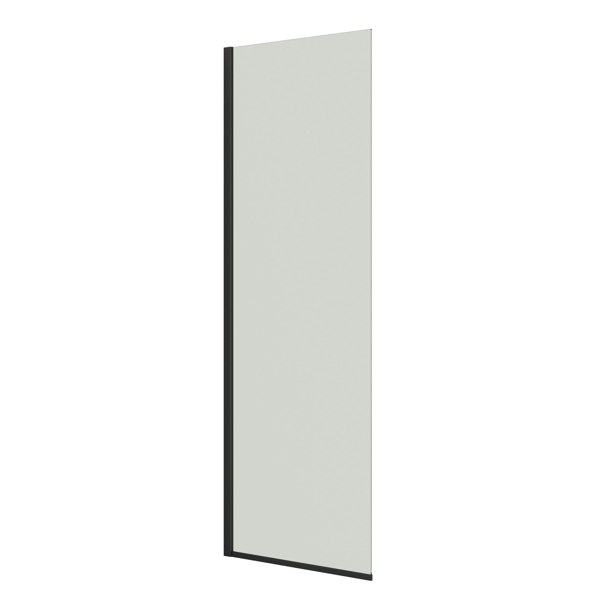 Dansani Match D Fastvegg Svart matt / 80cm / Klart glass Dansani Dusjvegg DA-D81-03