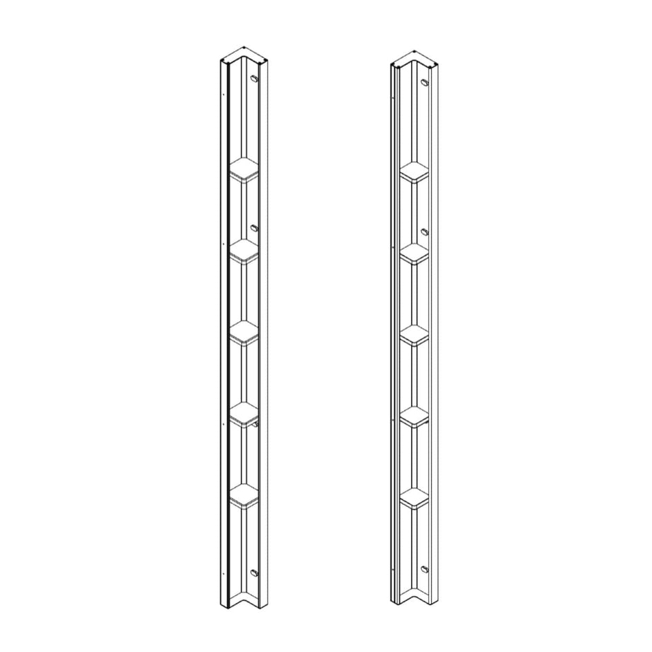 Dansani Match Tower til Modell D H197,5cm - 5 hyller Svart Dansani Dusjhylle DA-1603577