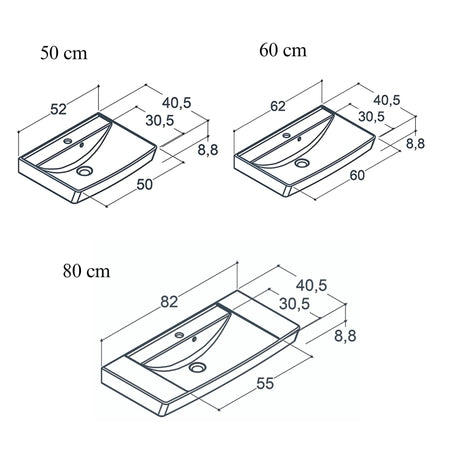 Dansani MIDO+ Capella Slim Møbelservant B52-82xD40,5cm