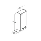 Dansani MIDO+ Glatt Overskap 1 dør B30xH70xD19cm