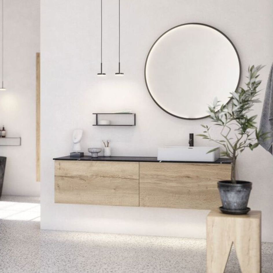 Dansani Moon Rundt Rammespeil LED lys Ø75/90cm Dansani Baderomsspeil