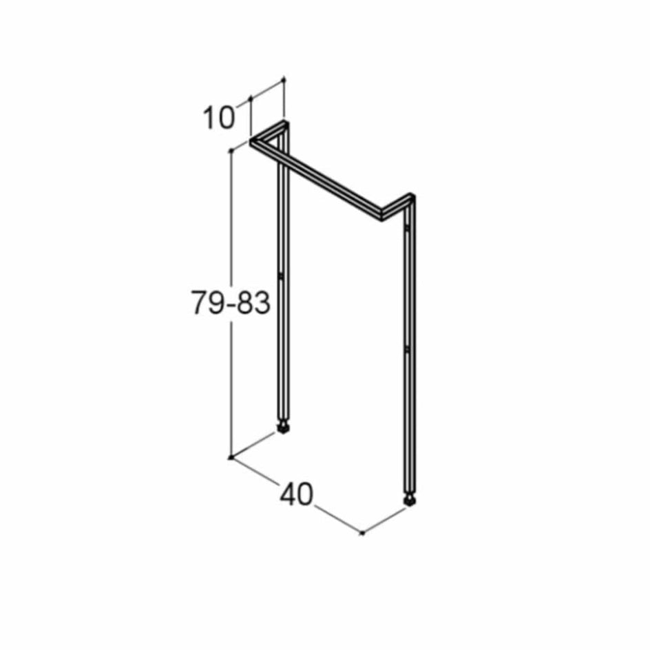 Dansani Refined møbelben med Håndkleholder 80x40x10cm Svart Dansani Håndklestativ DA-843200000