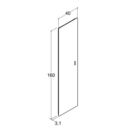 Dansani SOFT avlangt speil H160cm (helfigur)