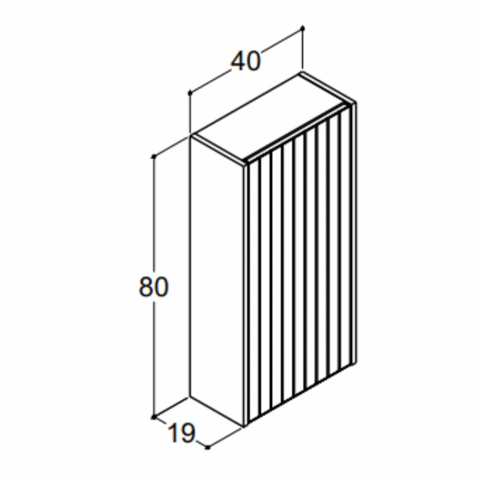 Dansani You Overskap 1 dør B40xH80xD19cm - Lamel Dansani Servantskap
