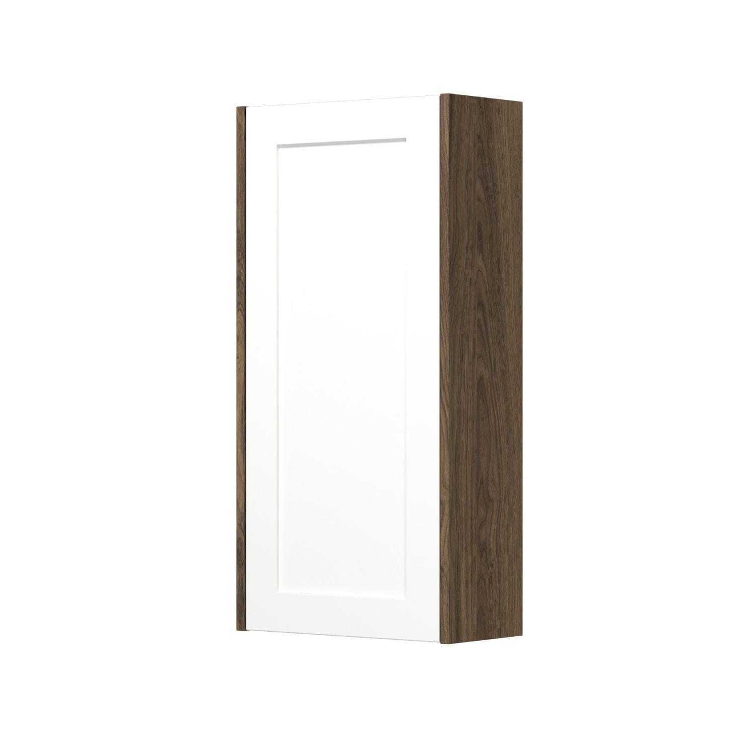Dansani You Overskap 1 dør B40xH80xD19cm - Ramme Brun eik/Hvit matt / Venstre Dansani Sideskap bad DA-V49-3215