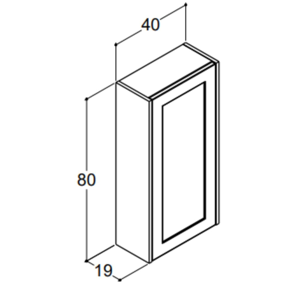 Dansani You Overskap 1 dør B40xH80xD19cm - Ramme Dansani Sideskap bad