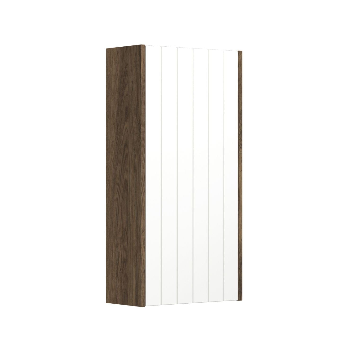 Dansani You Overskap 1 dør B40xH80xD19cm - Rillet Brun eik/NCS farge / Høyre Dansani Sideskap bad DA-V49-4193