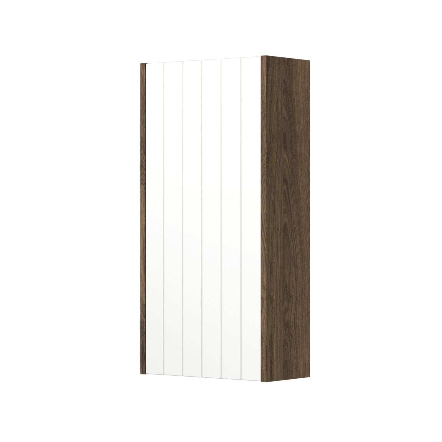 Dansani You Overskap 1 dør B40xH80xD19cm - Rillet Brun eik/NCS farge / Venstre Dansani Sideskap bad DA-V49-4293