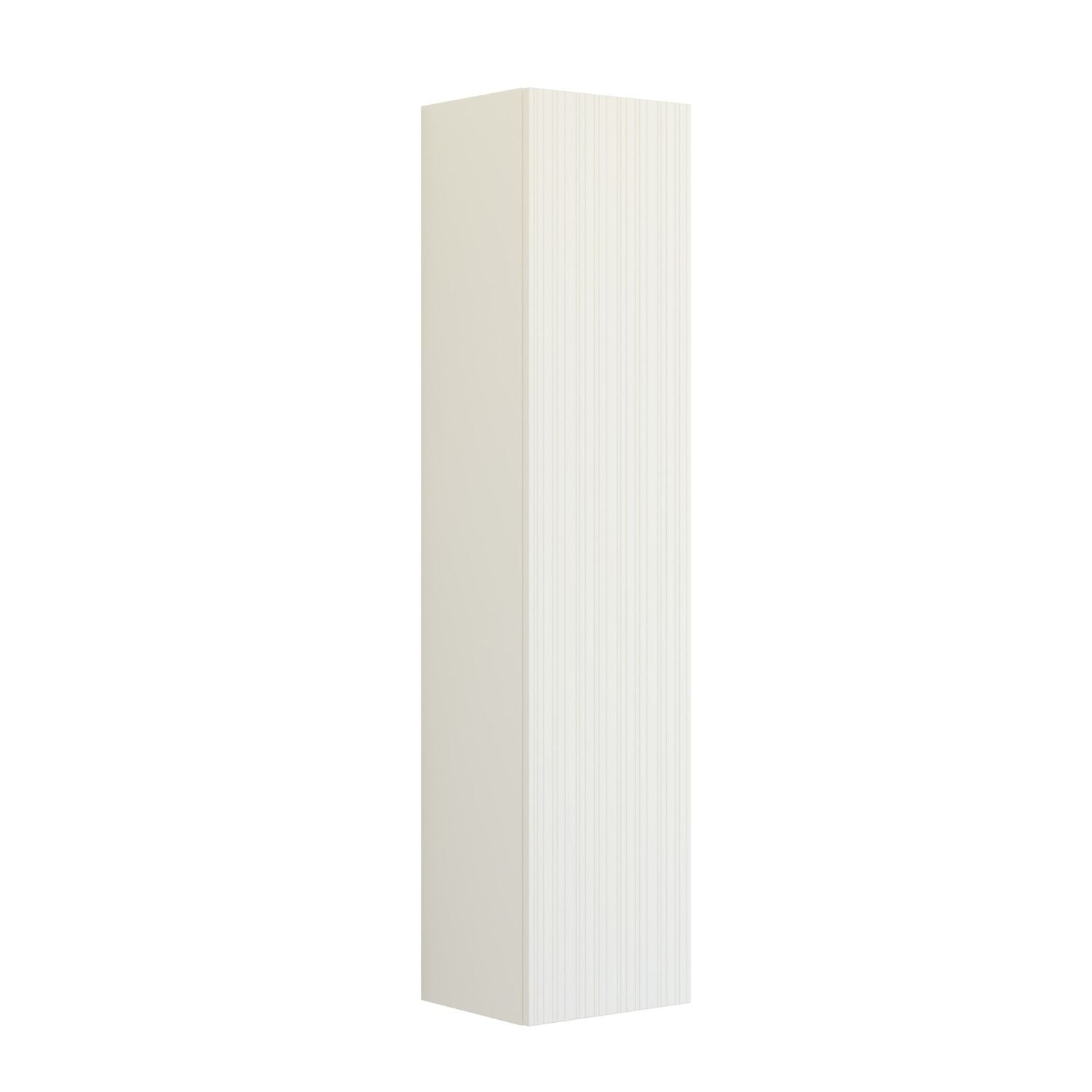 Dansani You Urban Riflet Høyskap Slim 1 dør Hvit matt / 40cm / Høyre hengslet Dansani Høyskap bad DA-V54-9110