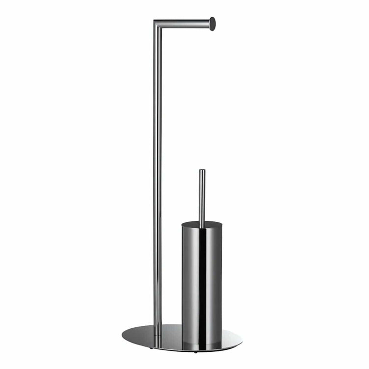 Esbada Classic Toalettrullholder med børste oval fot krom