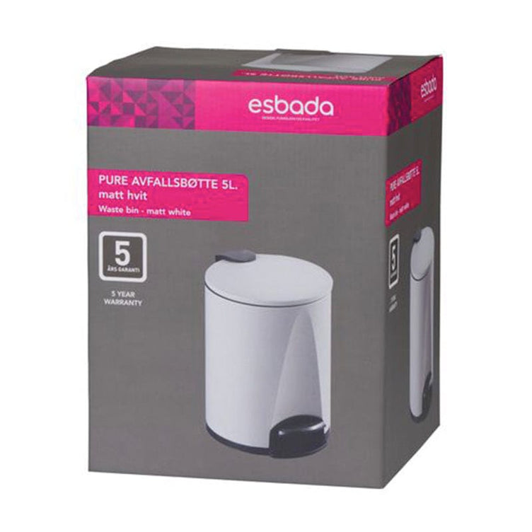 OUTLET: Esbada Pure pedalbøtte 5L