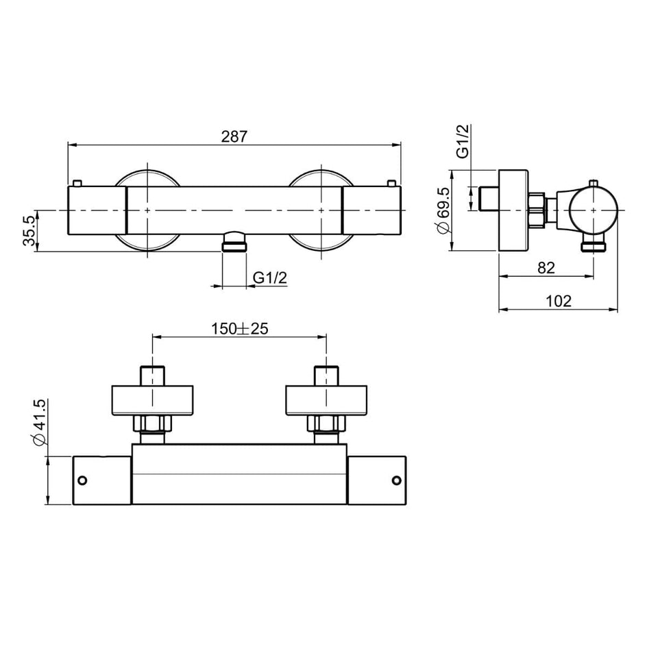 Fima Dusjpakke Spillo Up F4275 - dusjbatteri og dusjsett Svart matt Fima Dusjbatteri GRO-4365258