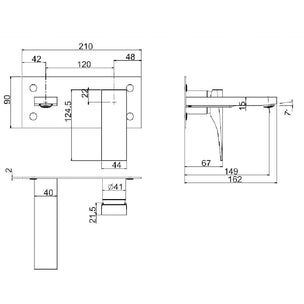 Fima Zeta F4810 Servantbatteri Innbygging
