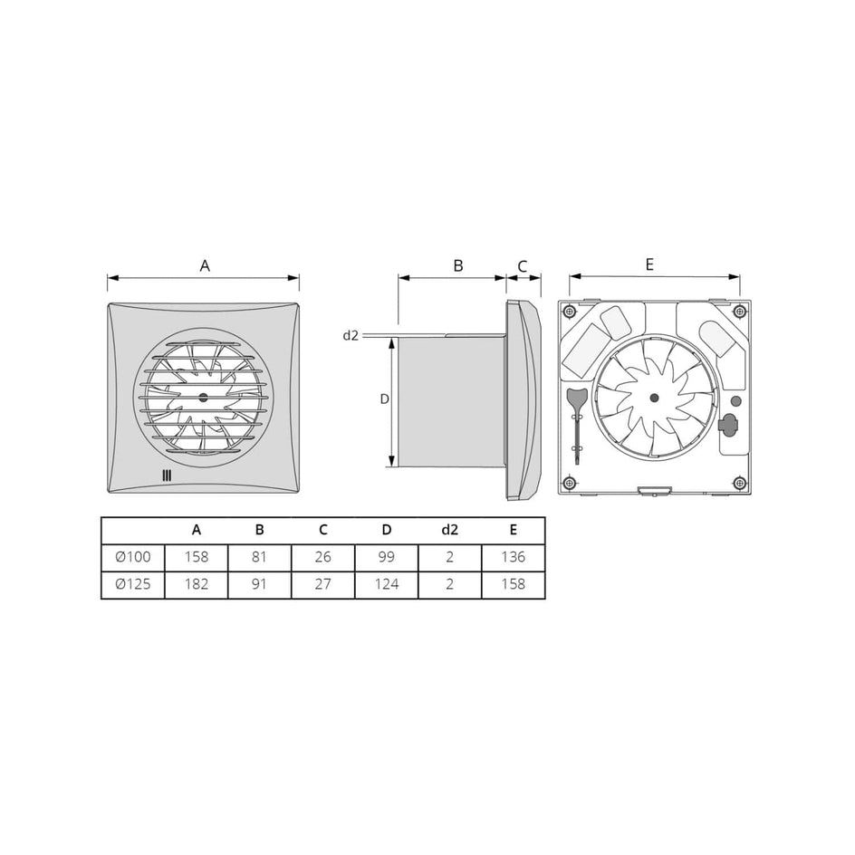 Flexit Classic Eco Baderomsvifte Flexit Baderomsvifte