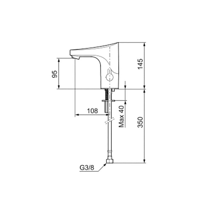 FM Mattsson 9000E Tronic Servantbatteri berøringsfri