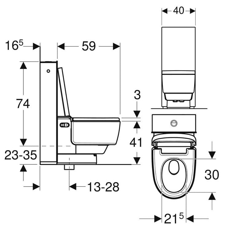 Geberit AquaClean MERA Classic gulvstående dusjtoalett