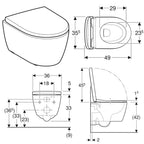 Geberit ICON Kompakt Rimfree vegghengt toalett