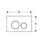 Geberit Sigma40 Rund Glass Betjeningsplate