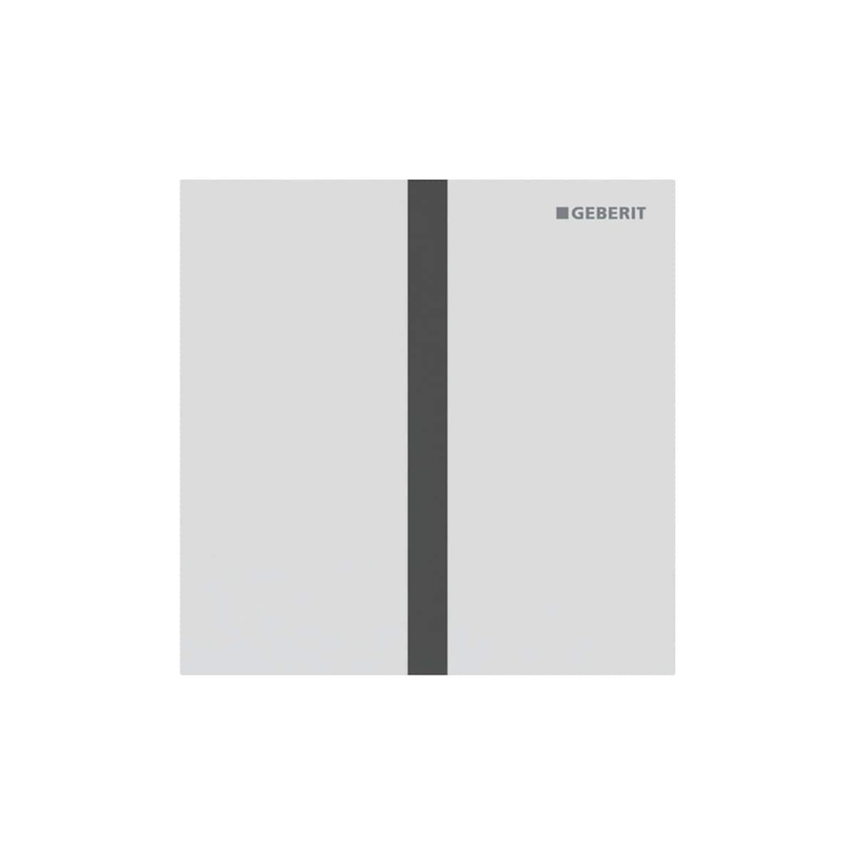 Geberit Sigma 40 Urinalstyring Kvadrat Hvit matt / Nettdrift Geberit Betjeningsplate og trykknapper GRO-1387814