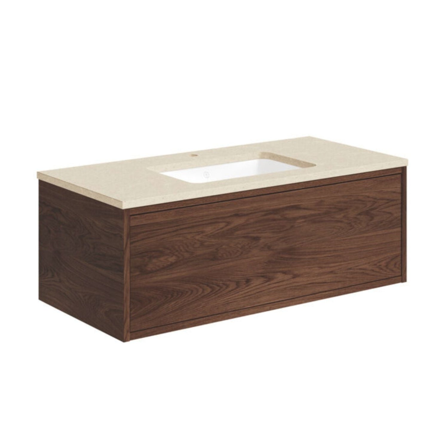 Gustavsberg Ducentic Servantskap med Benkeplate Hvit / 100cm / Beige royal 1 hull for kran Gustavsberg Servantskap GRO-GB71DCVU10AWCC1100