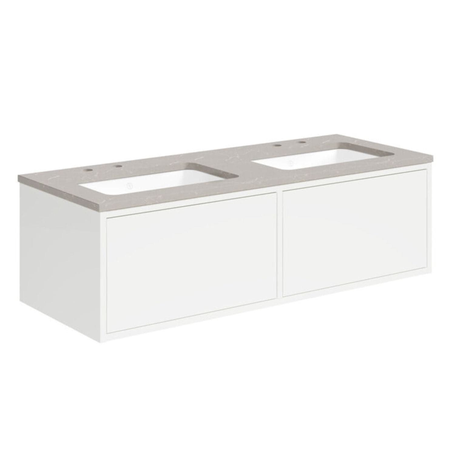 Gustavsberg Ducentic Servantskap med Benkeplate Hvit / 120cm dobbel / Polar grey 2 hull for kran Gustavsberg Servantskap GRO-GB71DCVU12DHSG2200