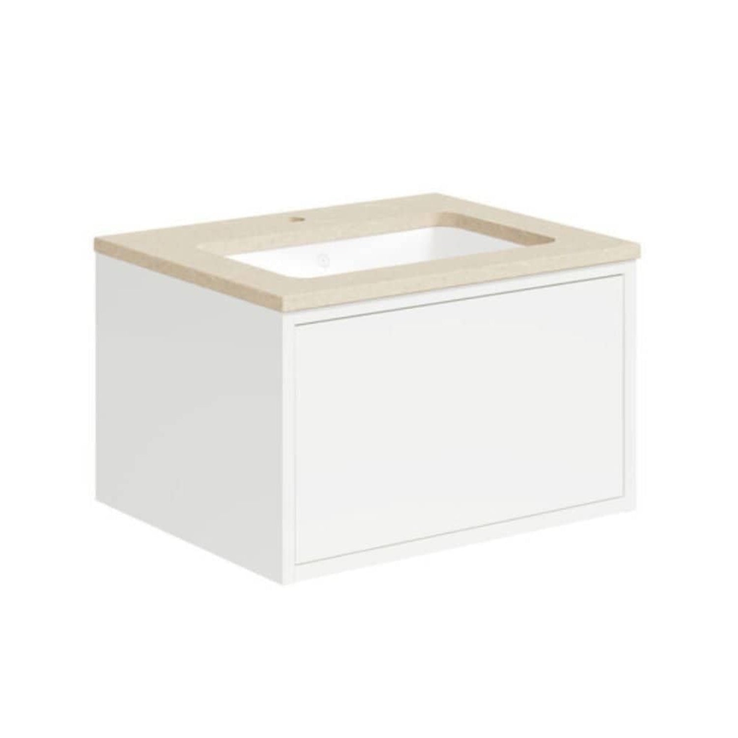 Gustavsberg Ducentic Servantskap med Benkeplate Hvit / 60cm / Beige royal 1 hull for kran Gustavsberg Servantskap GRO-GB71DCVU60DHCC1100