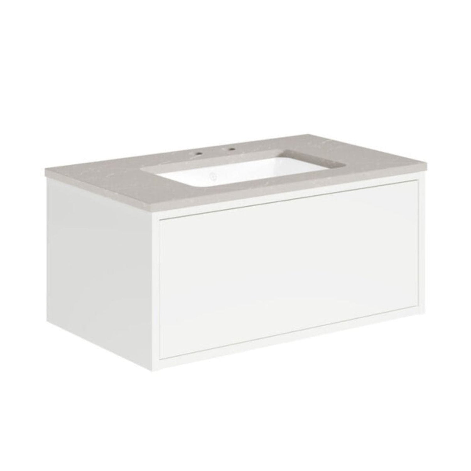 Gustavsberg Ducentic Servantskap med Benkeplate Hvit / 80cm / Polar grey 2 hull for kran Gustavsberg Servantskap GRO-GB71DCVU80DHSG1200