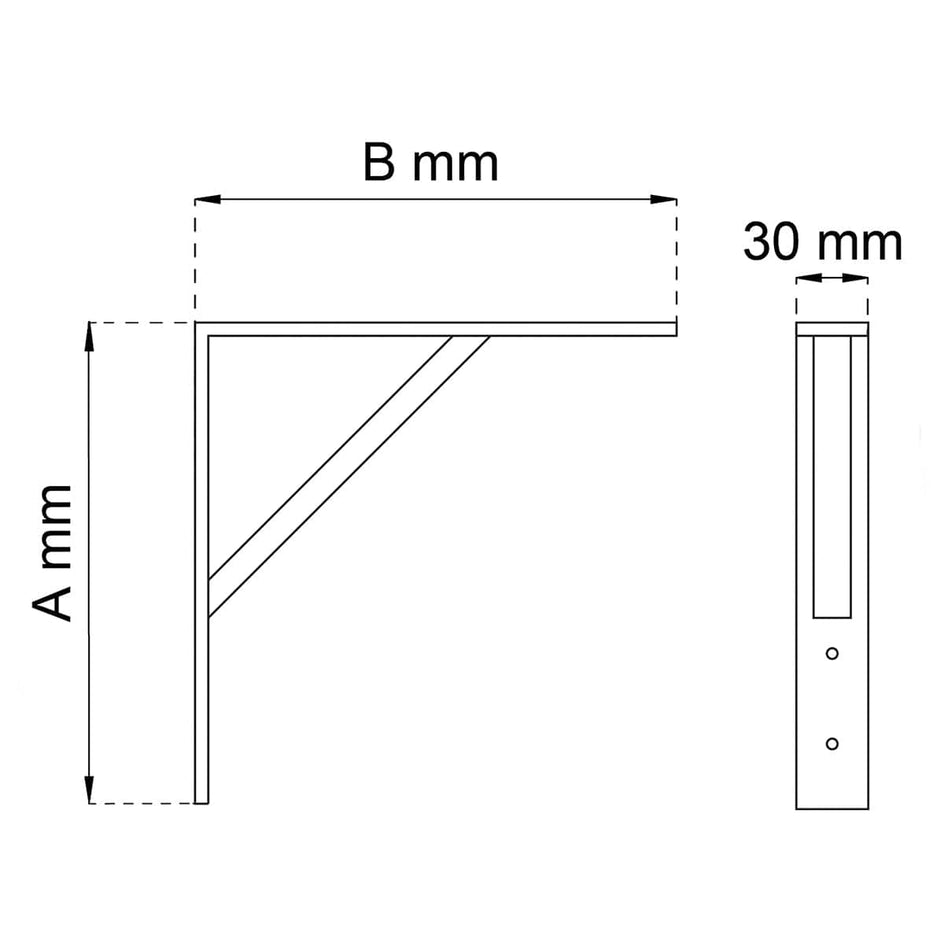 Habo 2031 Hyllevinkel 265x300mm Hvit HABO Baderomshylle HA-50591