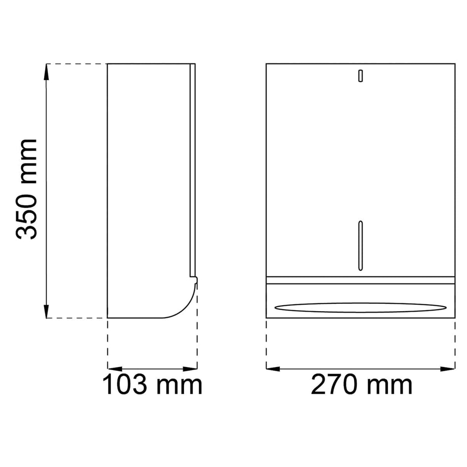 Habo 300 Tørkepapirdispenser Hvit Hvit Habo Diverse baderomstilbehør HA-27904