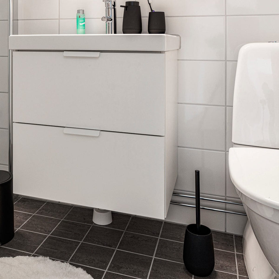 Habo Acacia Toalettbørste Gulvstående Svart Habo Toalettbørsteholder HA-30195