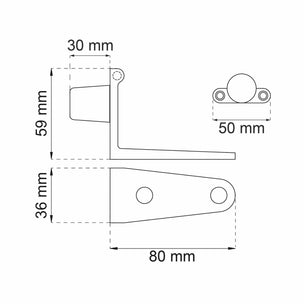 Habo 180 Dørholder
