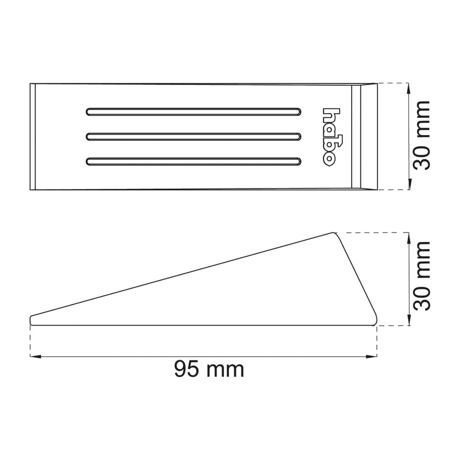 Habo Dørkile 97mm Habo Dørstopper gulv