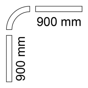 Habo Dusjforhengskinne 90x90cm med takfeste