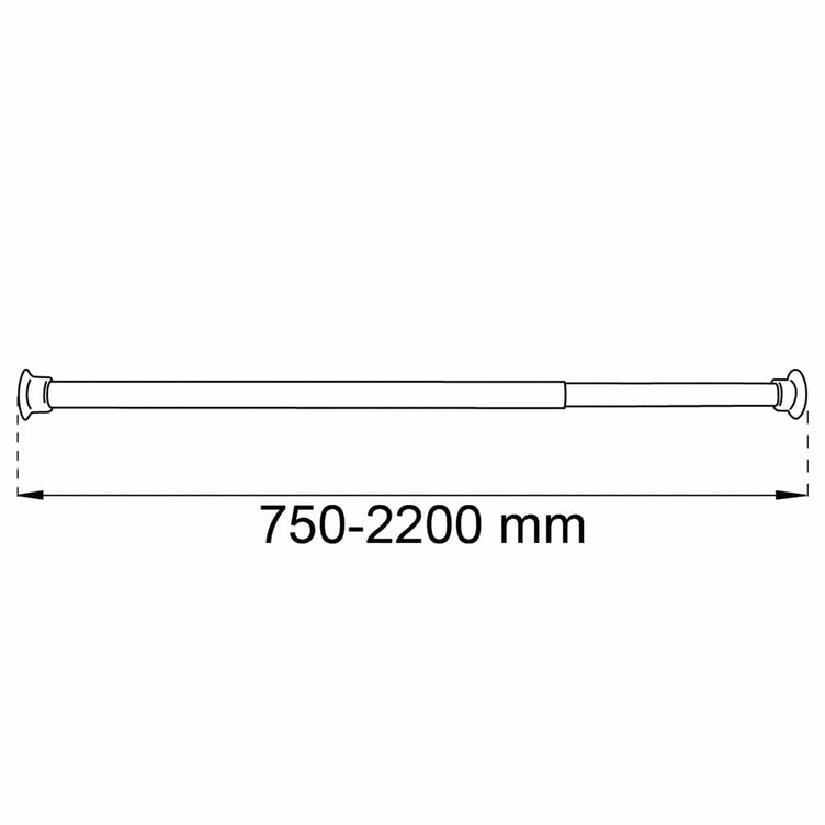 Habo Dusjforhengstang 75-220cm