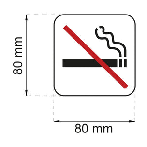 OUTLET: Habo Skilt No Smoking Selvklebende