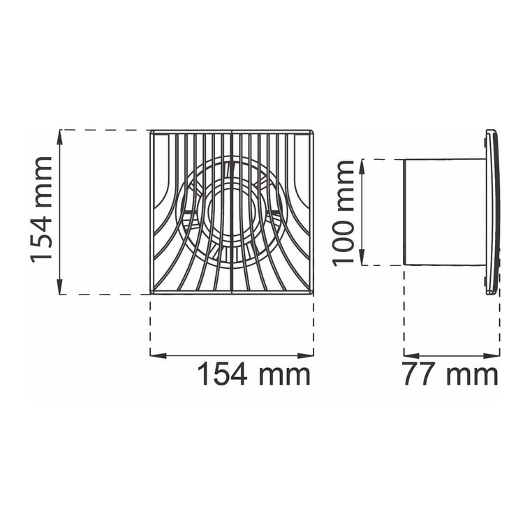 Habo Ventit Selected Baderomsvifte fuktsensor & timer