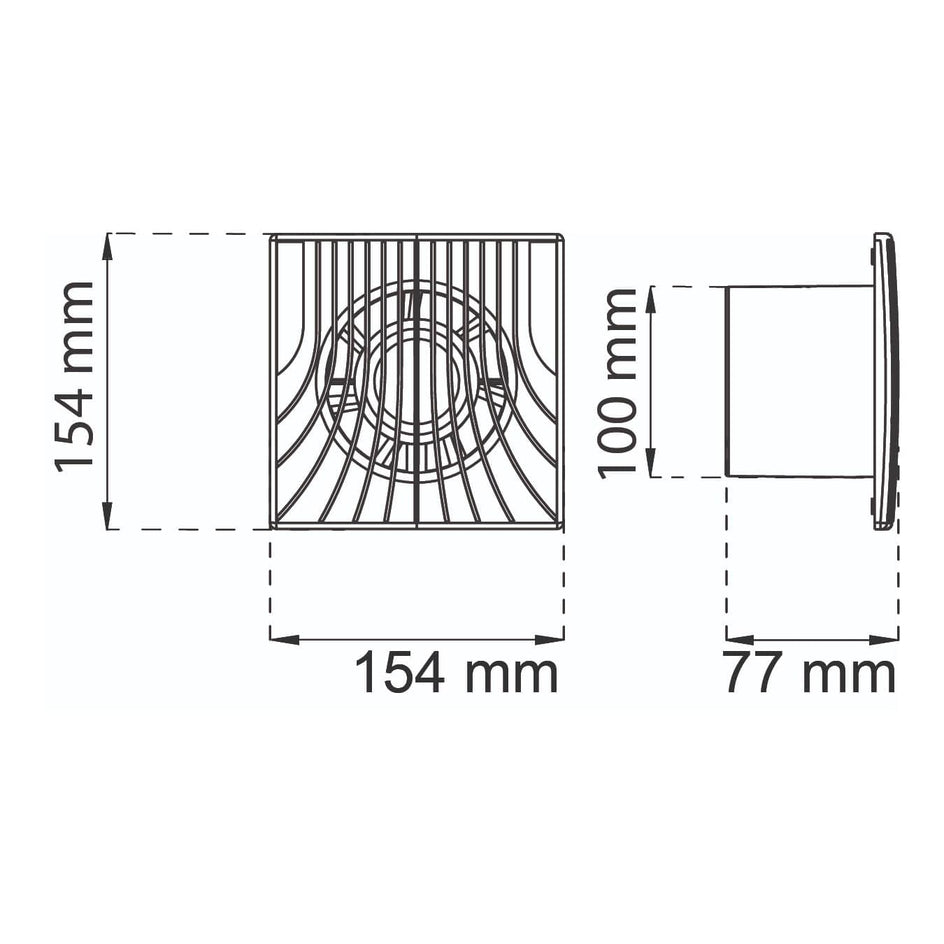 Habo Ventit Selected Baderomsvifte - fuktsensor & timer Habo Baderomsvifte HA-17027