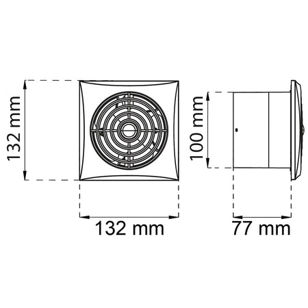 Habo Ventit Silence Baderomsvifte fuktsensor & timer