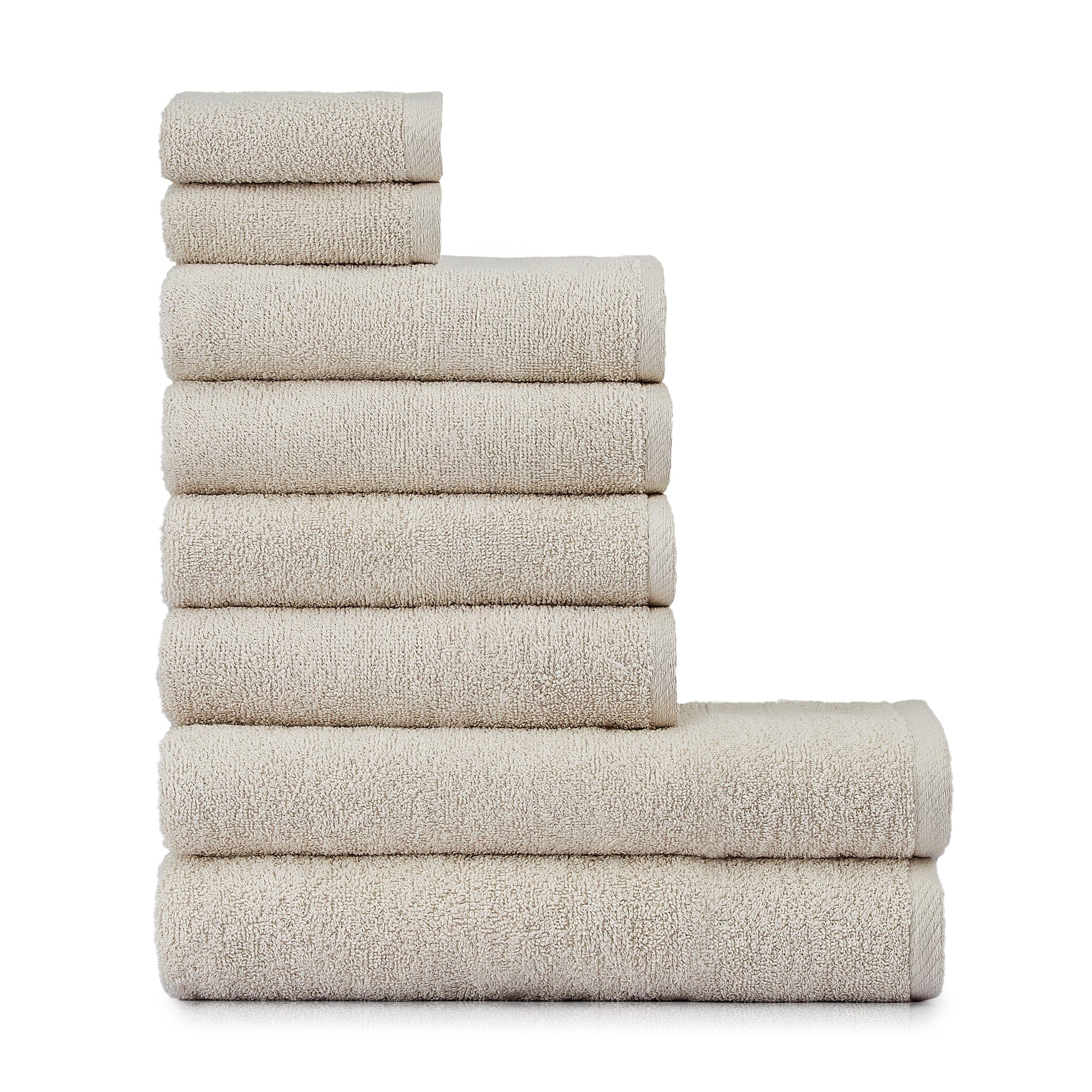 HeiHus FLUFFY Håndklepakke Varm beige / 8-pakning (2XL+4L+2M) HeiHus Håndklesett BUN-TFYBE5PAK