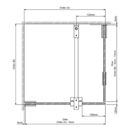 INR ARC 13 Frame Dusjhjørne