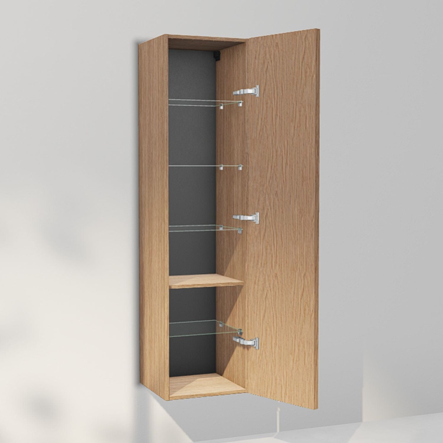 INR Carve 40/40 Høyskap Natural oak / 40cm / Høyre INR Iconic Nordic Rooms Høyskap bad INR-396334H