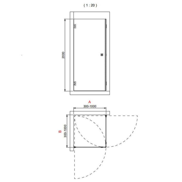 INR Dusjhjørne ARC 12 Original Måltilpasset