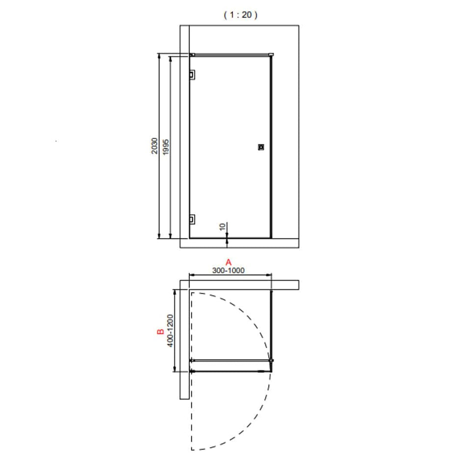 INR Dusjhjørne ARC 13 Frame Måltilpasset INR Iconic Nordic Rooms Dusjhjørne