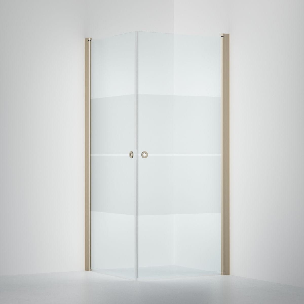INR Dusjhjørne LINC ANGEL Frostet / Stripe Glass Stone / 70x70cm / Stripe glass INR Iconic Nordic Rooms Dusjhjørne INR-51230477