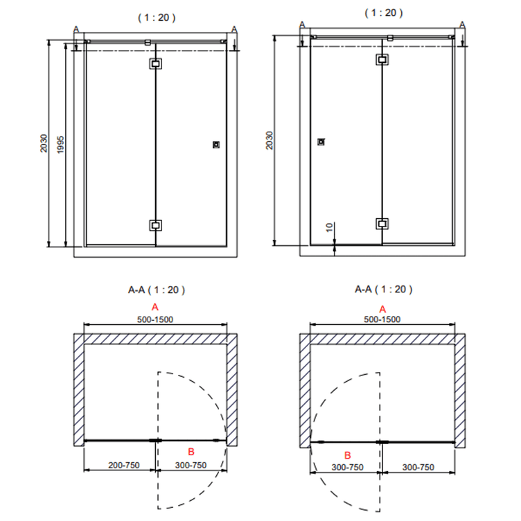 INR Dusjnisje ARC 5 Frame Måltilpasset
