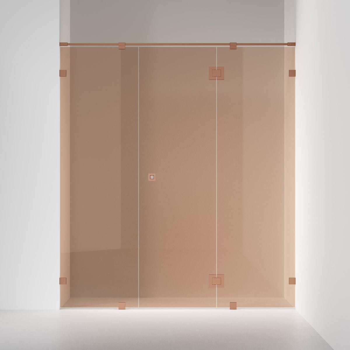 INR Dusjnisje ARC 7 Original Måltilpasset Brushed bronze / Måltilpasset / Bronse glass INR Iconic Nordic Rooms Dusjnisje INR-10742600