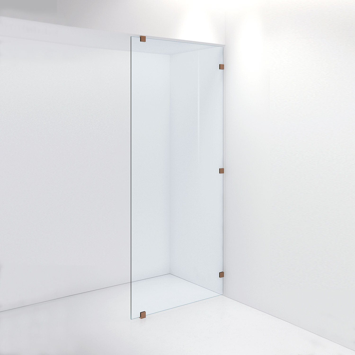 INR Dusjvegg ARC 20 Plus Måltilpasset Brushed bronze / Måltilpasset / Klart glass INR Iconic Nordic Rooms Dusjvegg INR-120102600
